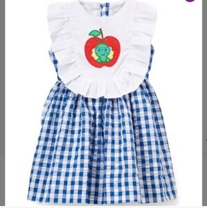 🍎 Back to school! Seersucker Apple Dress - 8